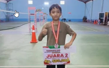 Daffa Herlino, Siswa MTsN 1 Kota Bengkulu Raih Juara 2 Pada Kejuaraan Provinsi PBSI Bengkulu 2025