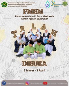 MTsN 1 Kota Bengkulu Buka PMBM 2026/2027: Ajak Lulusan SD/MI Bergabung di Madrasah Unggul dan Berprestasi