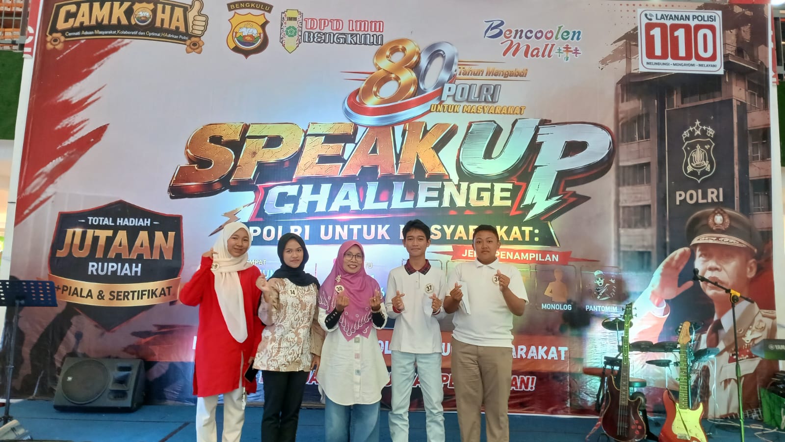 Siswa MTsN 1 Kota Bengkulu Semarakkan HUT Polri ke-80 Lewat Speak Up Challenge