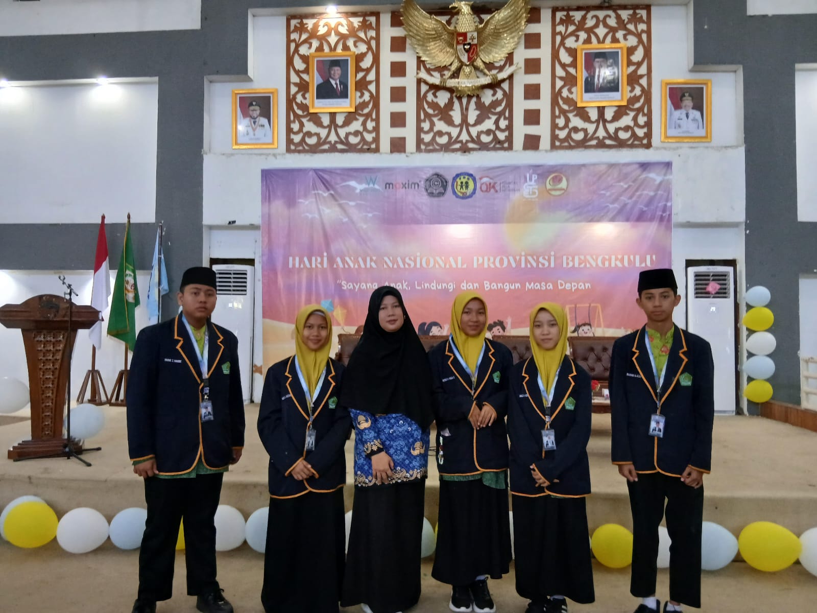 Tebar Inspirasi di Hari Anak Nasional, Siswa MTsN 1 Kota Bengkulu Hadiri Perayaan Tingkat Provinsi
