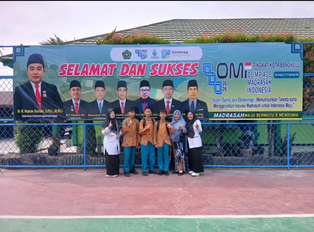 Siap Berkompetisi, Tiga Siswa MTsN 1 Kota Bengkulu Ikuti OMI 2026 Bidang Matematika